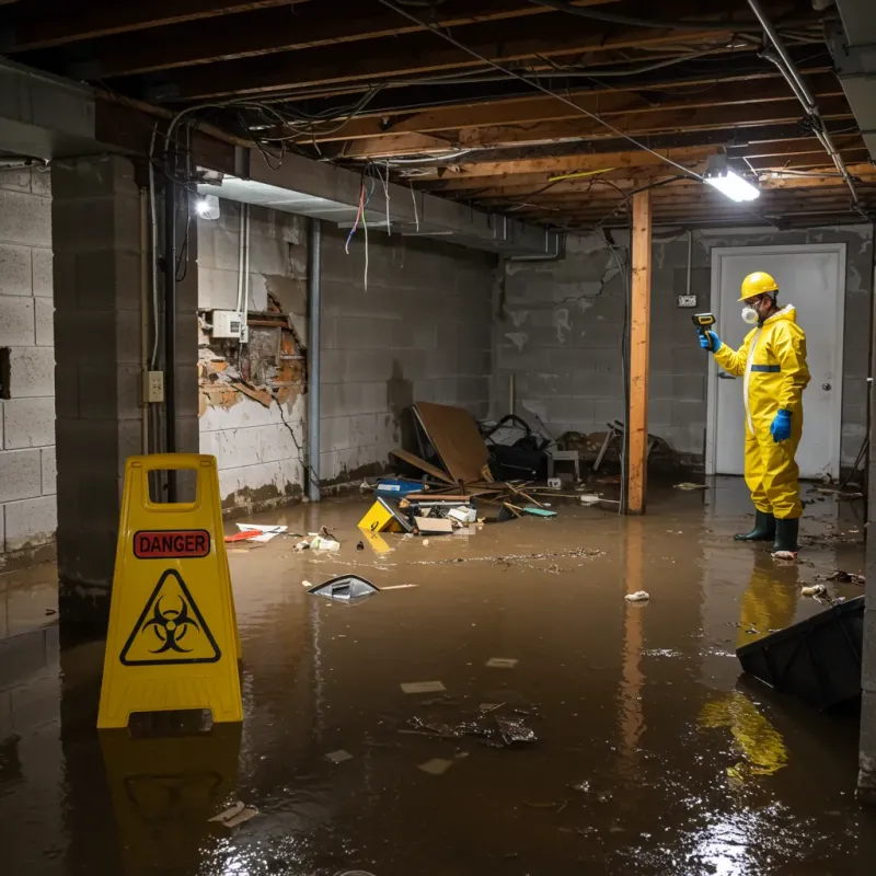 Flooded Basement Electrical Hazard in Wheatland, WY Property